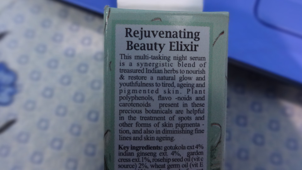 Just Herbs Gotukola Indian Ginseng Rejuvinating Beauty Elixir Review