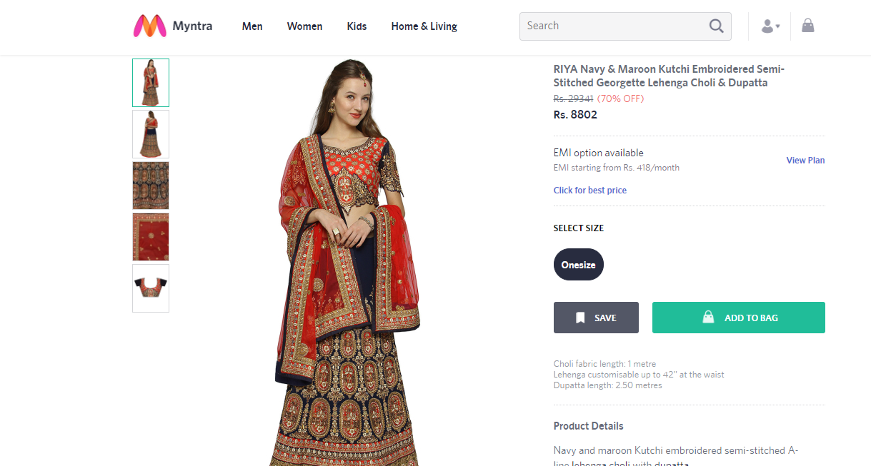 Myntra Lehenga Collection Review | Beautifully Me